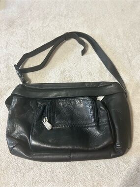 Piel Travelers Waist Bag Crossbody Unisex Genuine Leather Vintage 1990s Utility